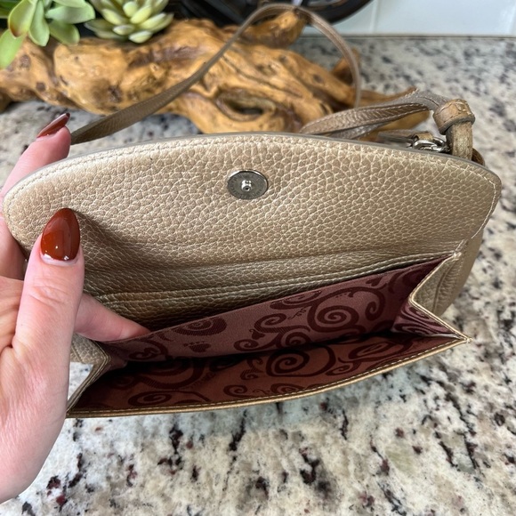 Brighton Metallic Gold Crossbody Bag - Picture 7 of 12